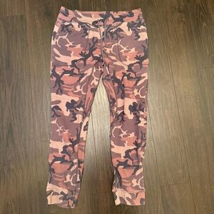 Free People Intimately Free Maroon Sand Combo Camouflage Joggers